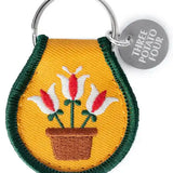 Patch Keychain - Potted Tulips