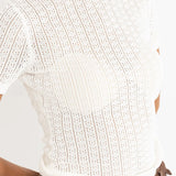 Ojai Pointelle Knit Top - White