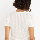 Ojai Pointelle Knit Top - White