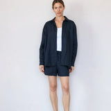 Linen Shorts - Navy