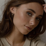 Mini Staple Earrings - Gold