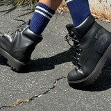 Extended Boyfriend Socks - Navy