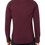Printed Dot Reworked L/S Shirt - Burgundy
