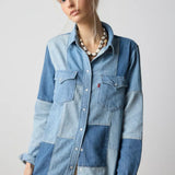 Patchwork Iconic Western Denim Shirt - Denim On Denim