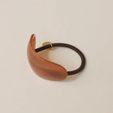 Curved Resin Hair Tie - Brown