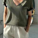 La Via Tee - Olive Green