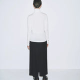 Roll Neck Jersey Top - White