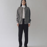 Thin Ribbed Roll Neck Top - White