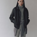 Cashmere Blend High Neck Knit - Grey