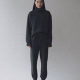 Cashmere Blend Knit Pants - Charcoal