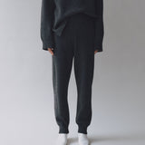 Cashmere Blend Knit Pants - Charcoal