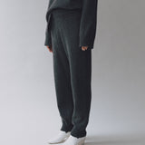 Cashmere Blend Knit Pants - Charcoal
