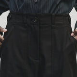 Wool Blend Workwear Pants - Navy