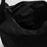 Medium Nylon Crescent Bag - Black
