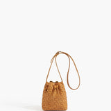 Woven Bucket Bag - Saddle