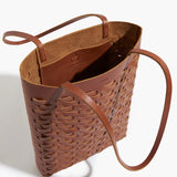 Woven Tote Bag - Saddle