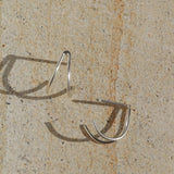 Wishbone Stud Earrings - Silver