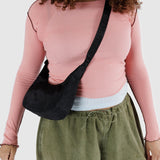 Small Nylon Crescent Bag - Black
