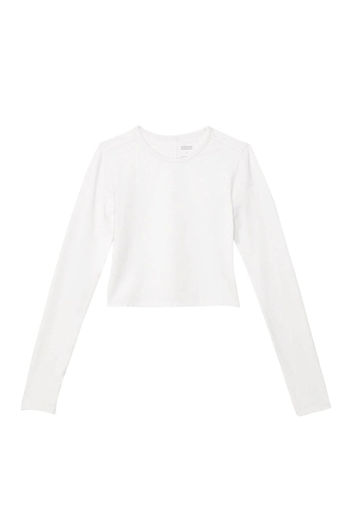Reset Cropped Long Sleeve Tee - White