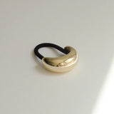 Narrow Crescent Metal Cuff Hair Tie - Gold