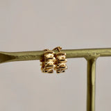 Sculpture Wavy Hoops - Gold