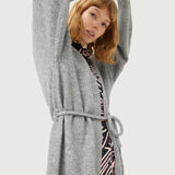 Grey Knitted Sweater Jacket