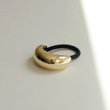 Narrow Crescent Metal Cuff Hair Tie - Gold