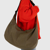 Large Nylon Crescent Bag - Seaweed