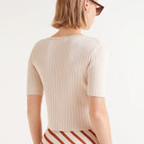 Ribbed Cardi - Beige