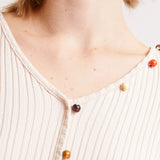 Ribbed Cardi - Beige