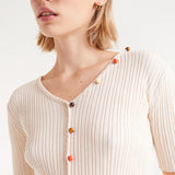 Ribbed Cardi - Beige