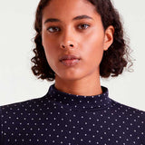 Polkadot Dress - Navy