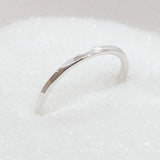 Hammered Stacking Ring - Silver