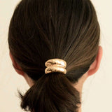 Mini Arch Metal Ponytail Hair Tie - Gold