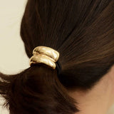 Mini Arch Metal Ponytail Hair Tie - Gold