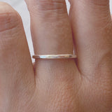 Hammered Stacking Ring - Silver