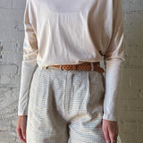 Slim Woven Belt - Saddle