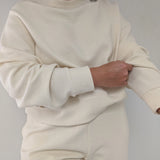 Margo Cropped Crewneck - Cream