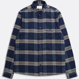 Larry Check Shirt - Navy Iris / Cornstalk