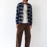 Larry Check Shirt - Navy Iris / Cornstalk