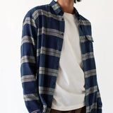 Larry Check Shirt - Navy Iris / Cornstalk