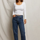 Anya Ribbed Long Sleeve - White