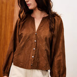 Pensee Blouse - Marron Glace