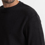 Classic Waffle Knit L/S - Vintage Black