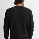 Classic Waffle Knit L/S - Vintage Black