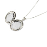 Classic Round Locket Necklace - Silver