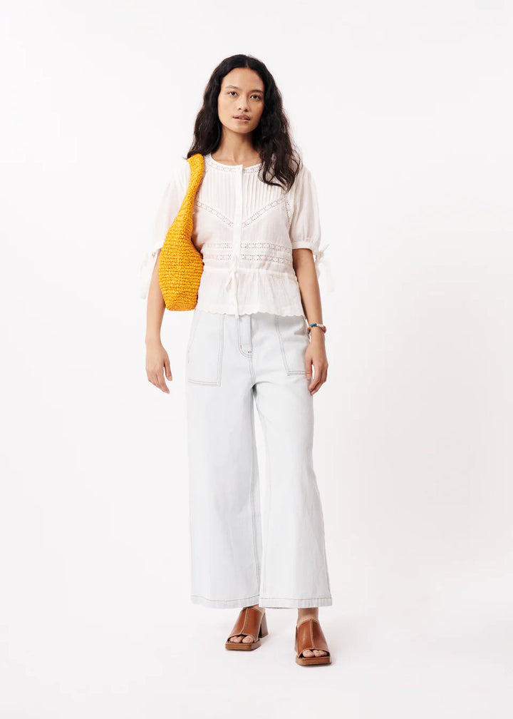 Anays Woven Blouse - Creme