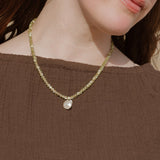 Galileo Galilei Necklace - Olive / Pink