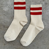 Her Varsity Socks - Red
