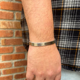 Wide Cuff Bracelet - Steel